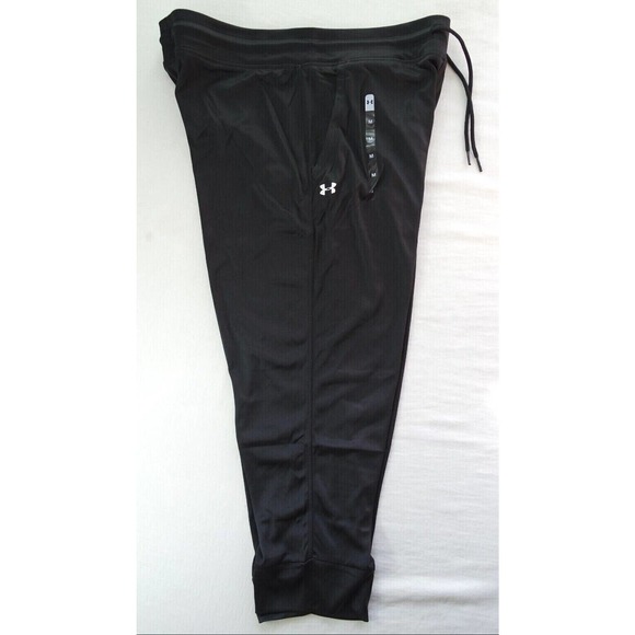 Under Armour Women's Tech Capris 3/4 Pants Small Black Athletic Gym New MSRP$40 - Picture 1 of 10